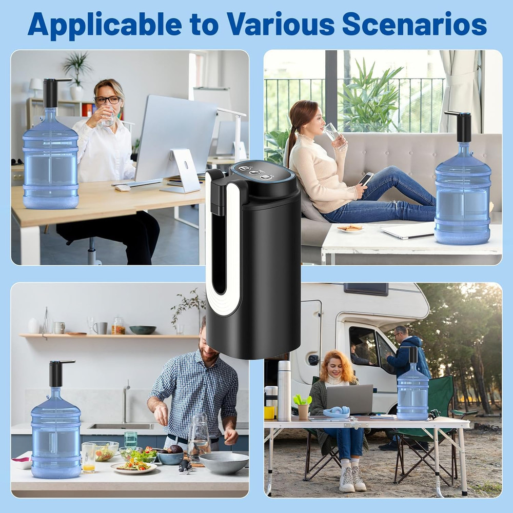 3 Mode Foldable Nozzle 5 Gallon Water Dispenser, Water Bottle Pump for 5 Gallon,