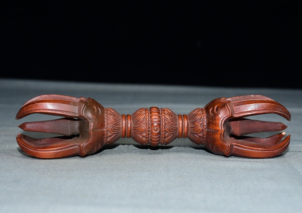 Exquisite Small Leaf Boxwood Diamond Pestle Handle