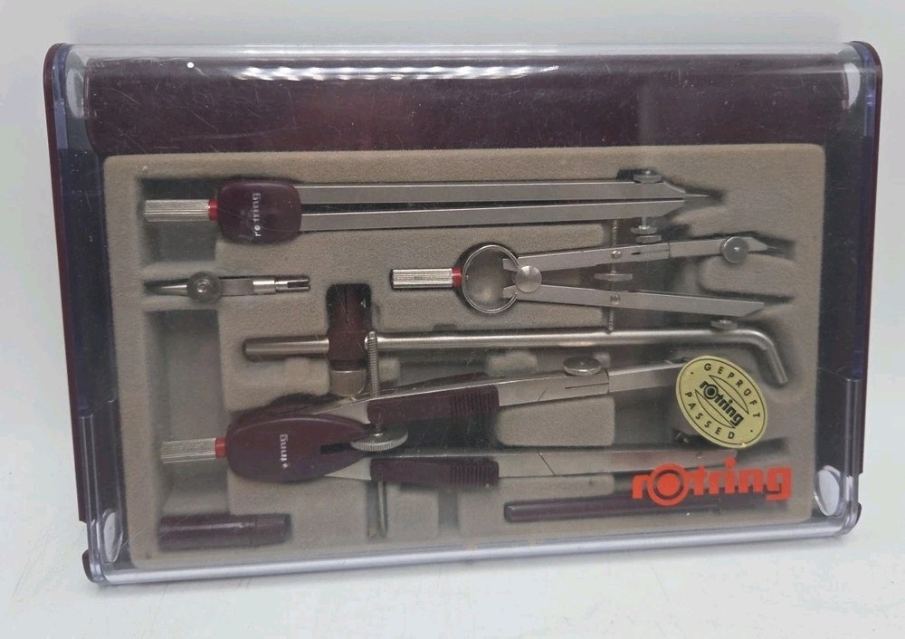 ROtring Compass Set For Technical Drafting Germany EUC