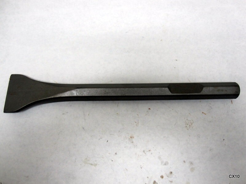 16" Scaling Chisel Hex 1-3/32", 3" Flat Blade