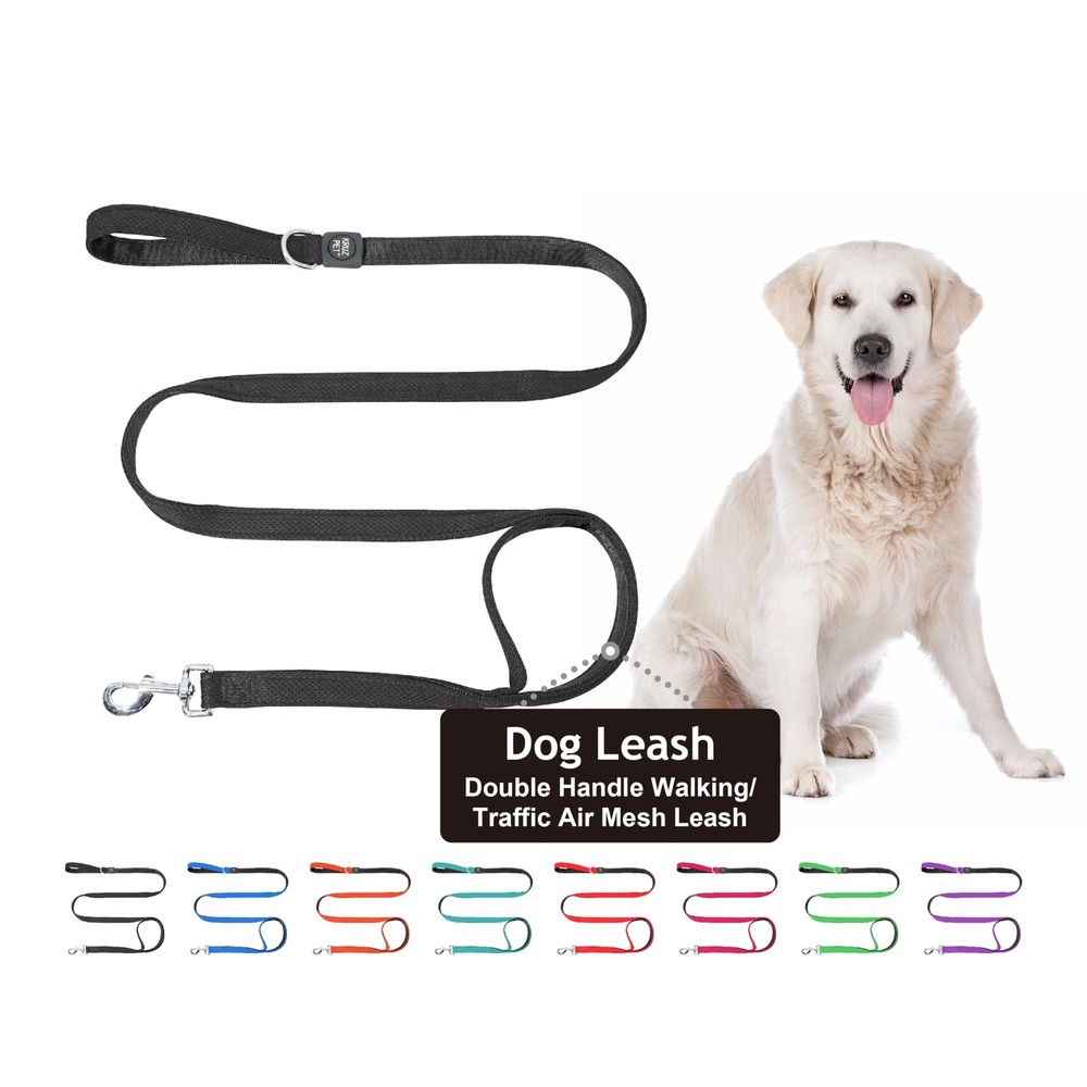 Double Handle Walking Traffic Air Mesh Leash for Control Training Dogs