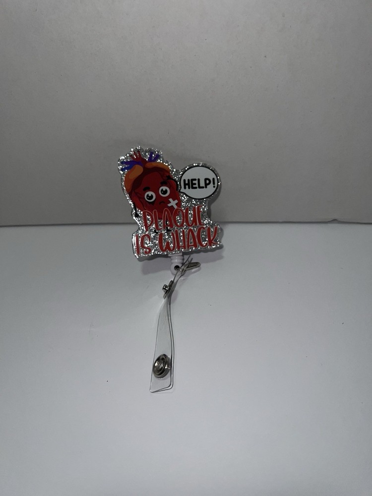 Dentist Plaque Is Whack Badge Holder Reel With Pull String