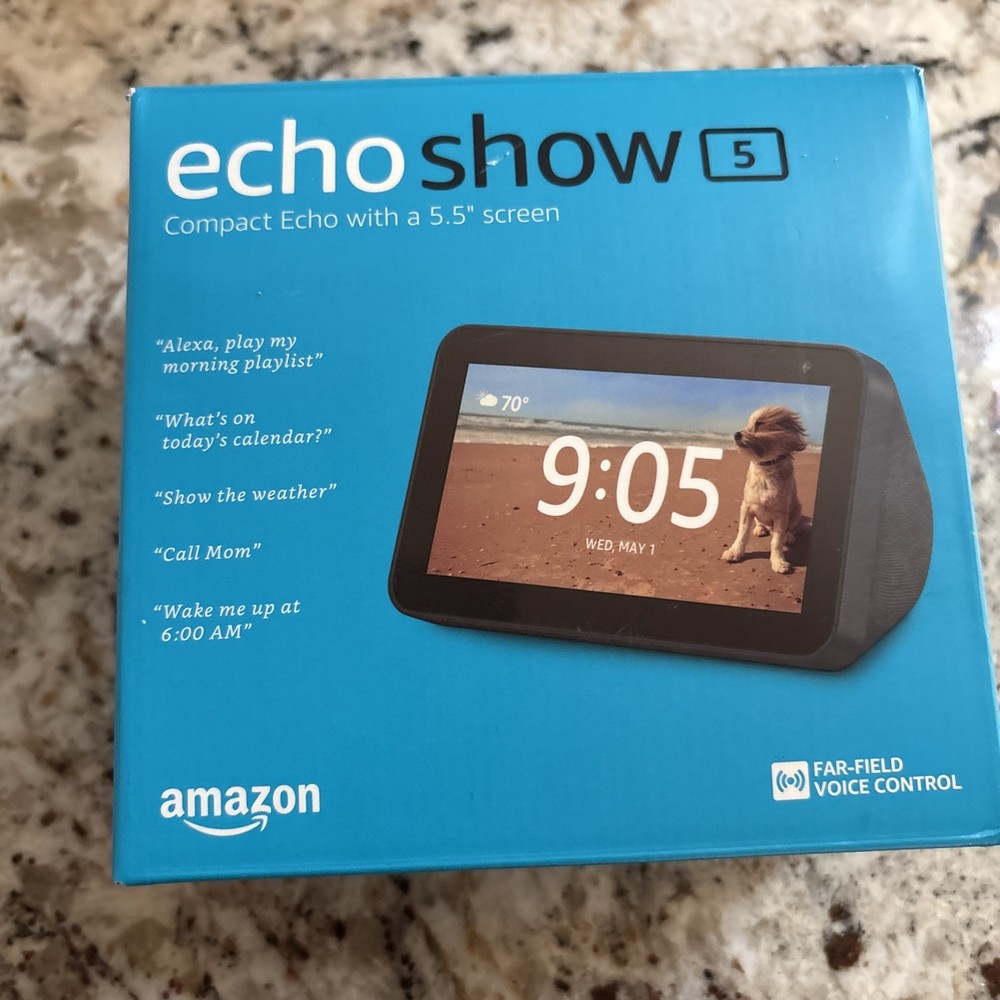 Amazon Echo Show 5 - Compact Echo w/ 5.5" Screen - New Open Box