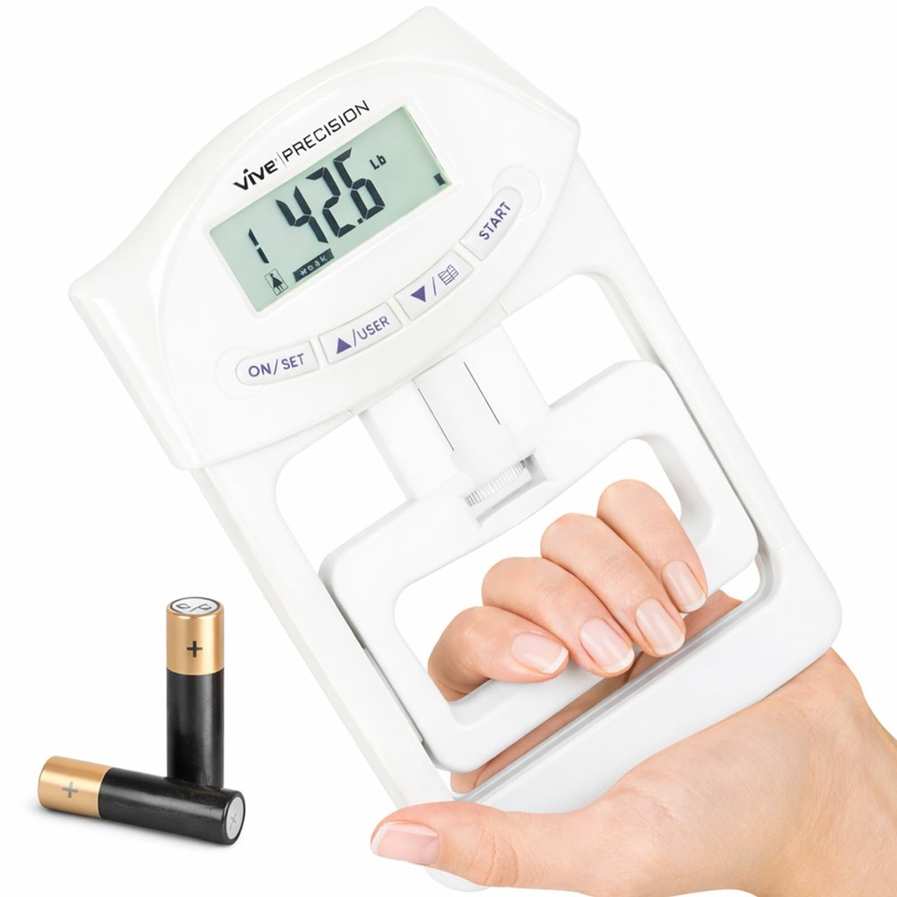 Grip Strength Tester - Hand Grip Dynamometer - Handheld Digital Grip Measurem...