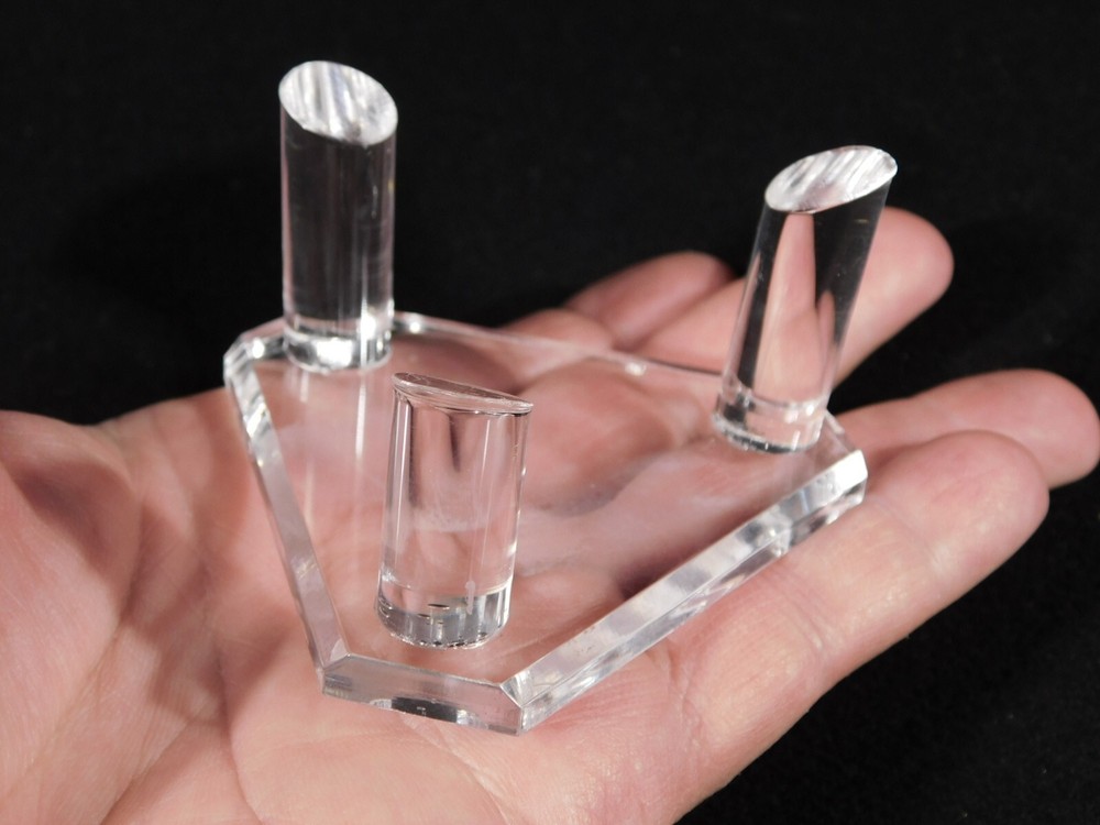 Heavy Duty THREE Post SPHERE Display Stand LARGE Size Clear Acrylic