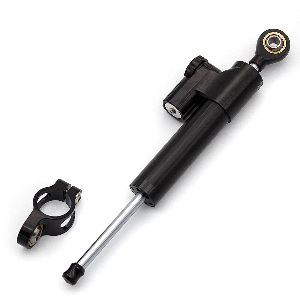 Universal CNC Steering Damper Stabilizer Linear Reversed Shock Absorber Black