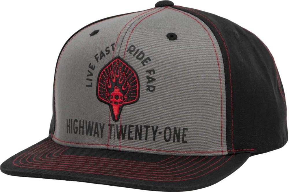Highway 21 Ranger Snapback Hat Black/Gray