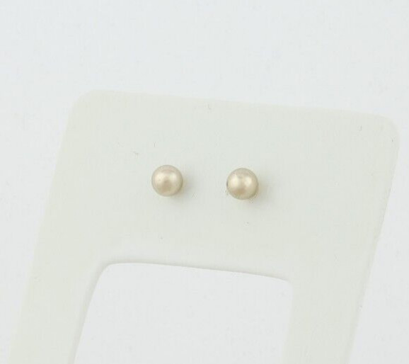 14k Yellow Gold 4.8mm Ball Bead Earrings Stud Post
