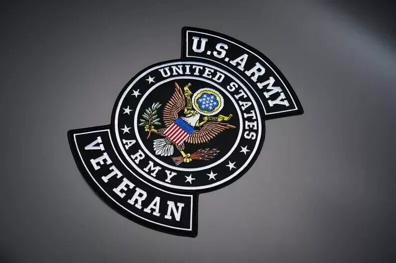 US ARMY veteran large back patch for custom vest
