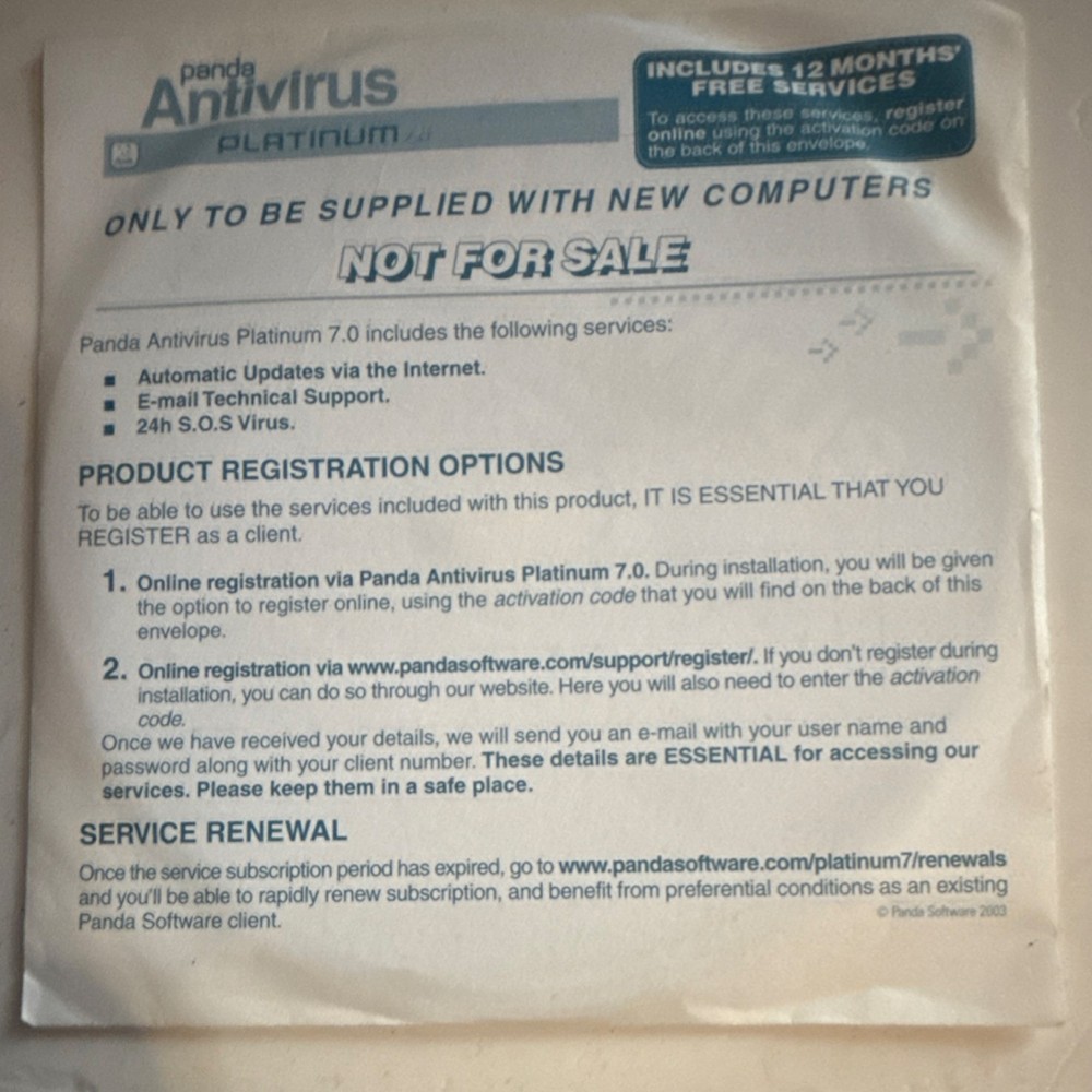 Panda Security Antivirus Platinum 7.0 Antivirus/Internet Security Software