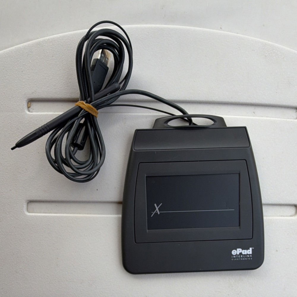 Interlink Electronics ePad USB Electronic Signature Capture Pad w/ Stylus, Black