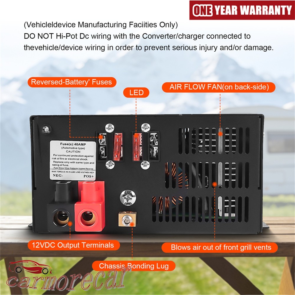 PM3-55LK 12 Volts 55 Amp Power Converter Battery Charger LED PD9260-C