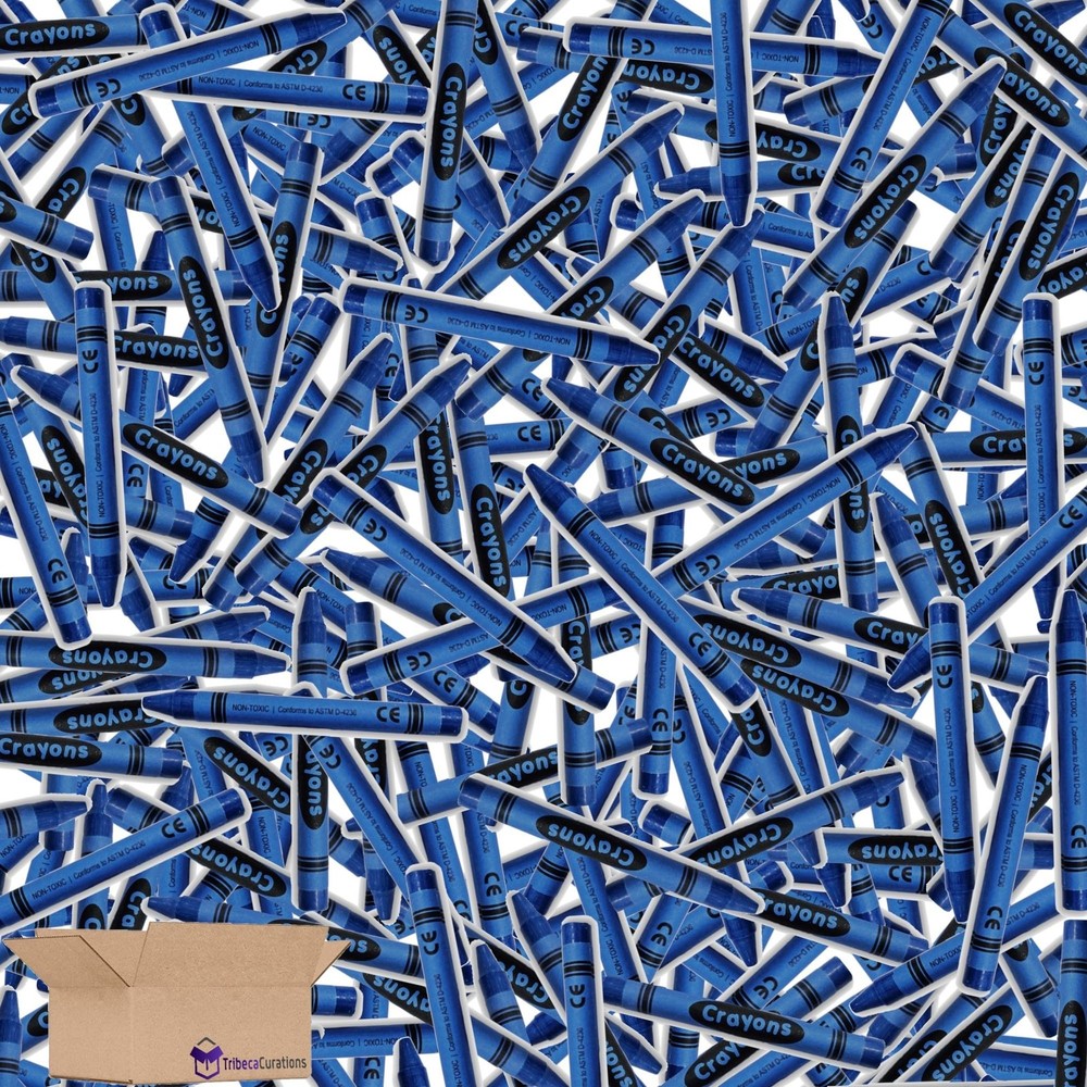 Premium Blue Crayon Bulk Value Pack Pack of 100