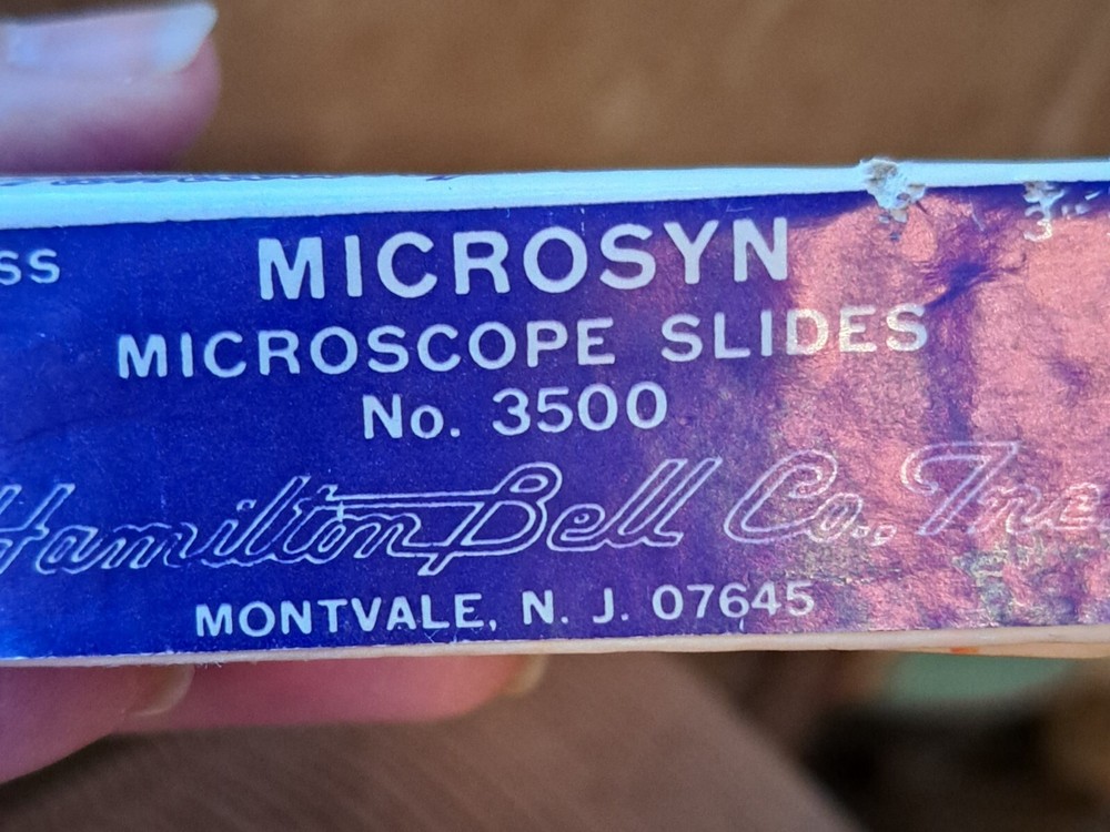 AmScope Pre-Cleaned Blank Microscope Slides plus a part VINTAGE Box Slides