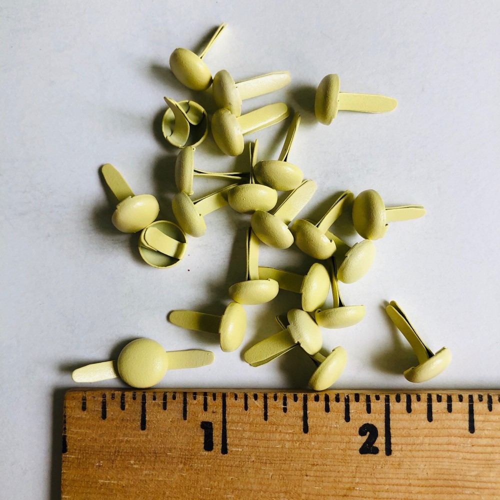 20 Med.1/4” Yellow Brads  Scrapbooking