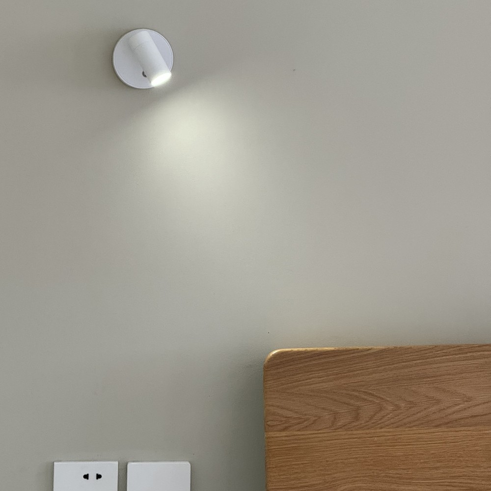 Dimmable LED USB Rechargeable Wall Light Cordless Bedside Lamp Picture Spotlight