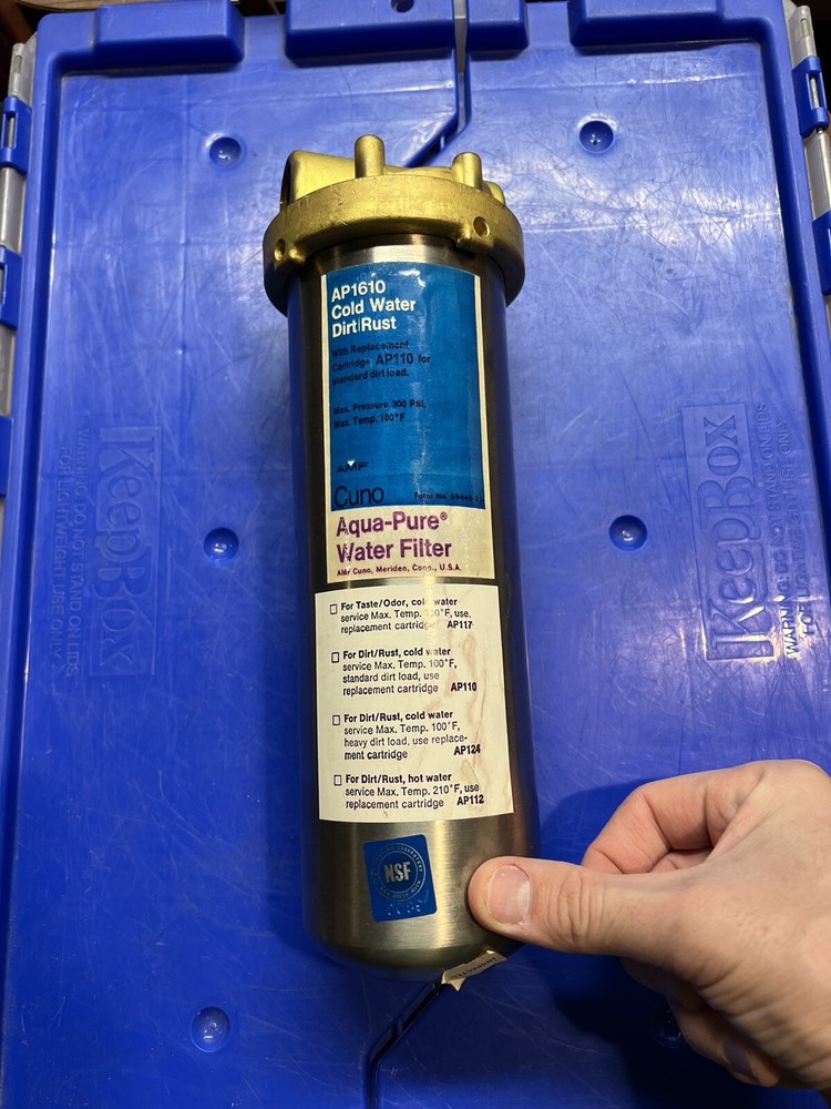 AP1610 AQUA-PURE Stainless Water Filter With Brass Head