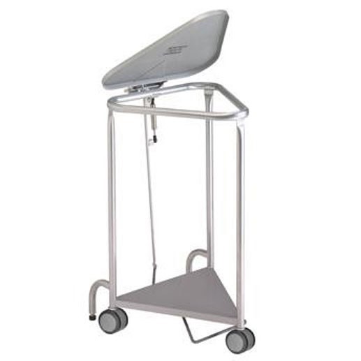 Deluxe Triangular Hamper w/Lid Damping Function, Stainless Steel Model No 669SS