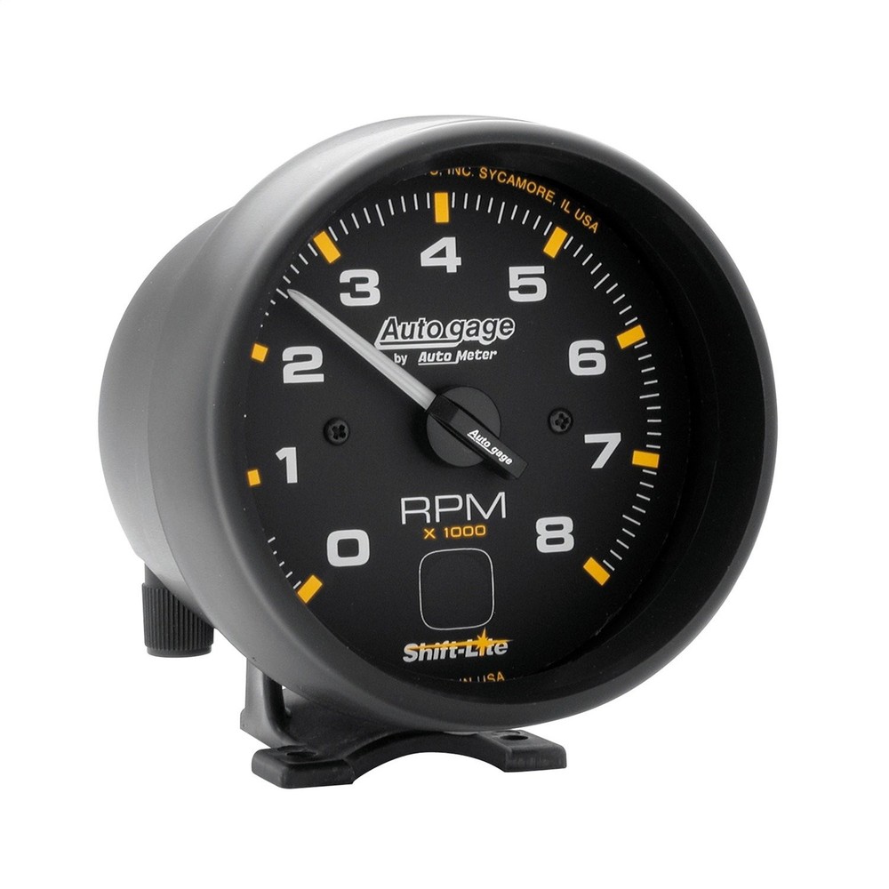 Autogage Shift-Lite Tachometer 3.75in Black Dial/Bezel | Model 2302