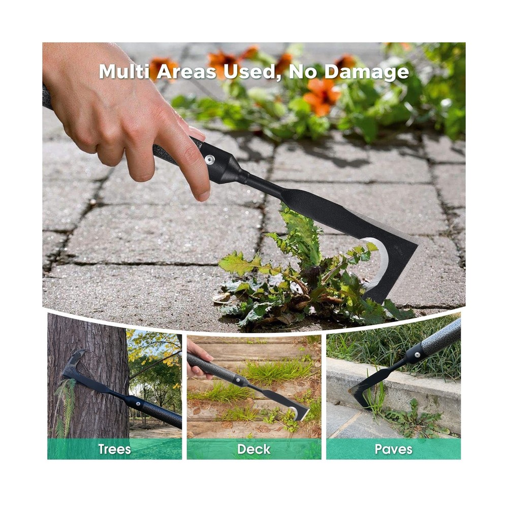 Crack Weeder, Manual Crevice Weeding Tool Weed Puller for Sidewalk Paver Deck...
