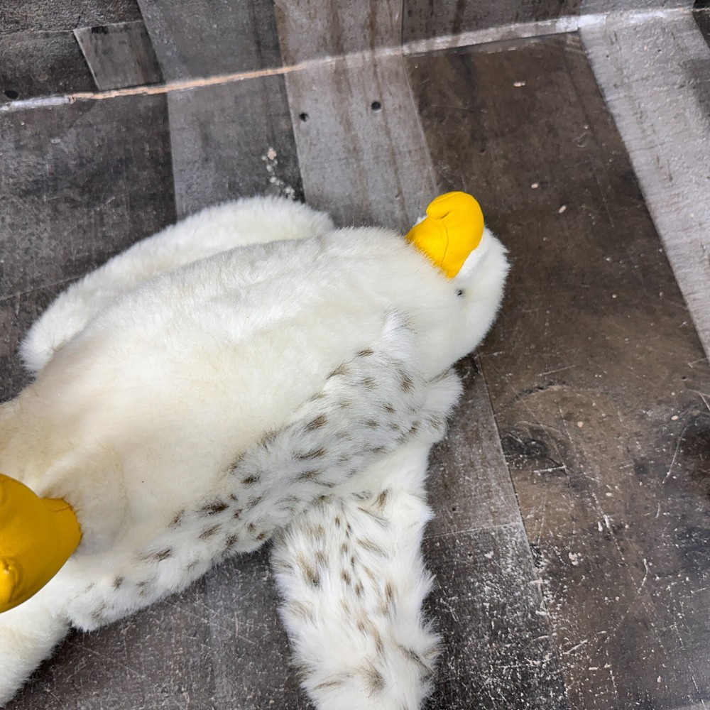 White Spotted Plush Bird - Eagle, Falcon, Owl - Poseable
