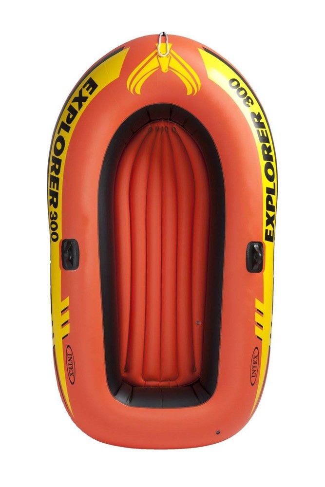 Intex Explorer 300 Compact Inflatable Three Person Raft Boat (Open Box) (3 Pack)