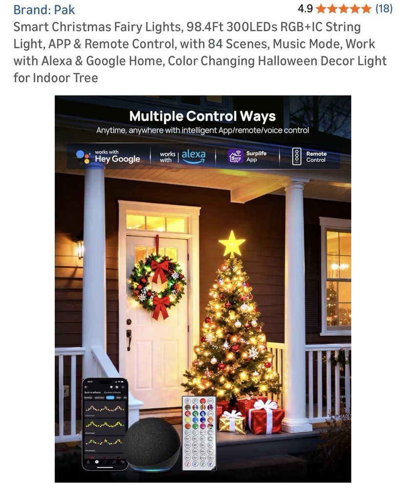 Pak Christmas Ferry Lights. 300 LED