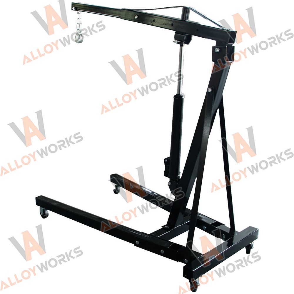 Adjustable 1Ton Foldable Hydraulic Engine Hoist Crane Lift 4 Adjustable Position