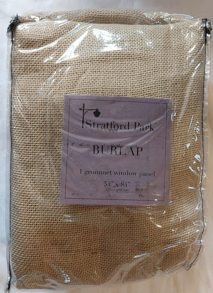 Stratford Park One Burlap Grommet Window Panel 54" x 84"