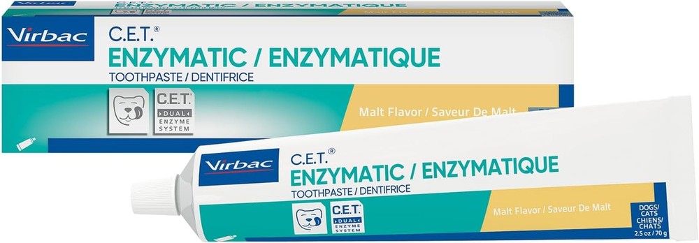 Virbac C.E.T. Enzymatic Toothpaste| Tartar & Plaque Control for Fresh Breath |