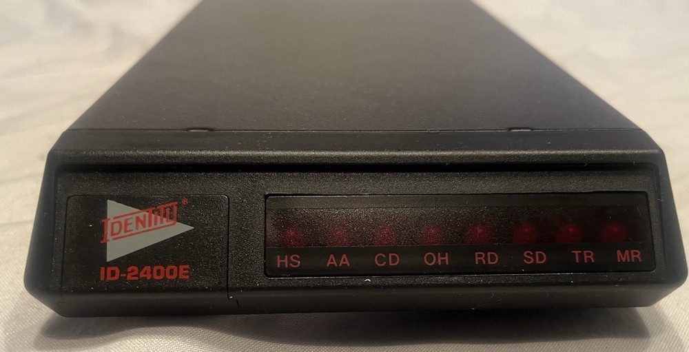 Identity External Modem ID2400E 2400 Bps w/Cords & Manual