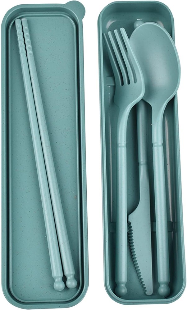 Camping Utensil Set, Reusable Utensils Set with Case