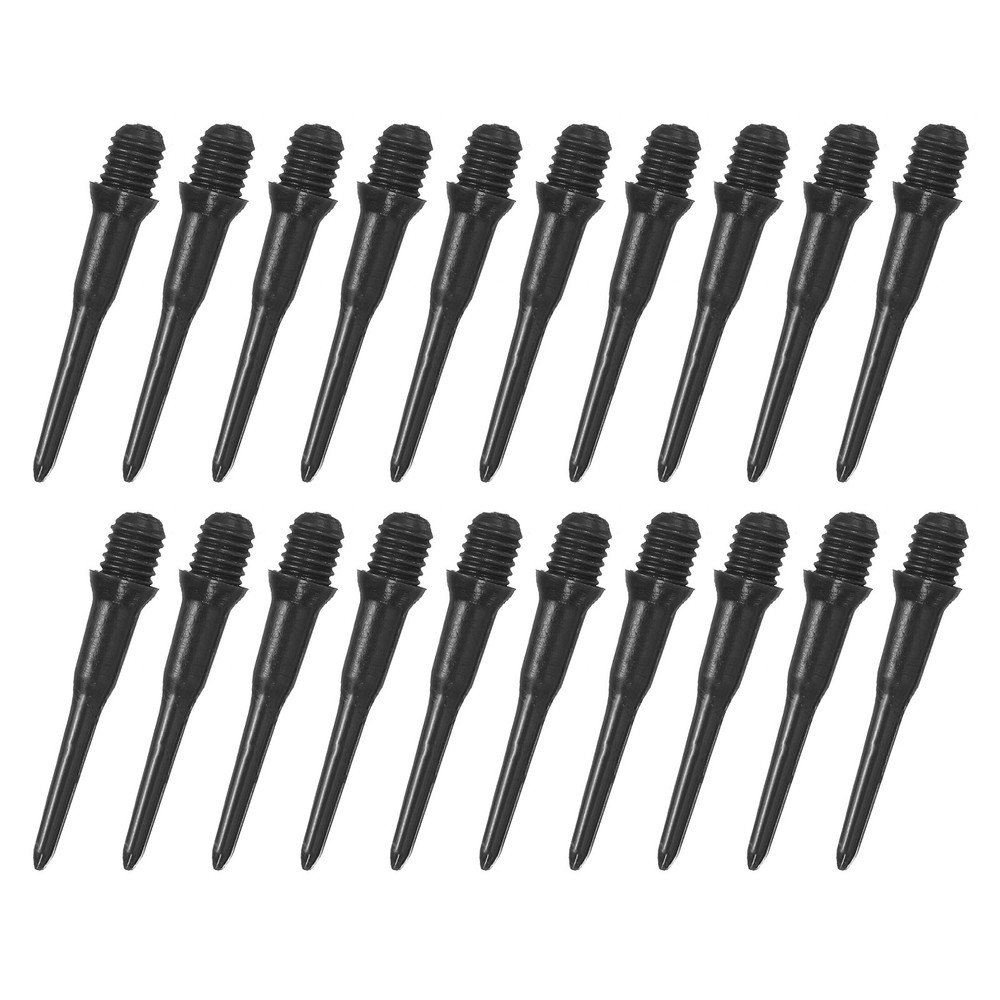100Pcs Plastic Dart Tips,Game 2BA Thread Soft Darts Tips Black