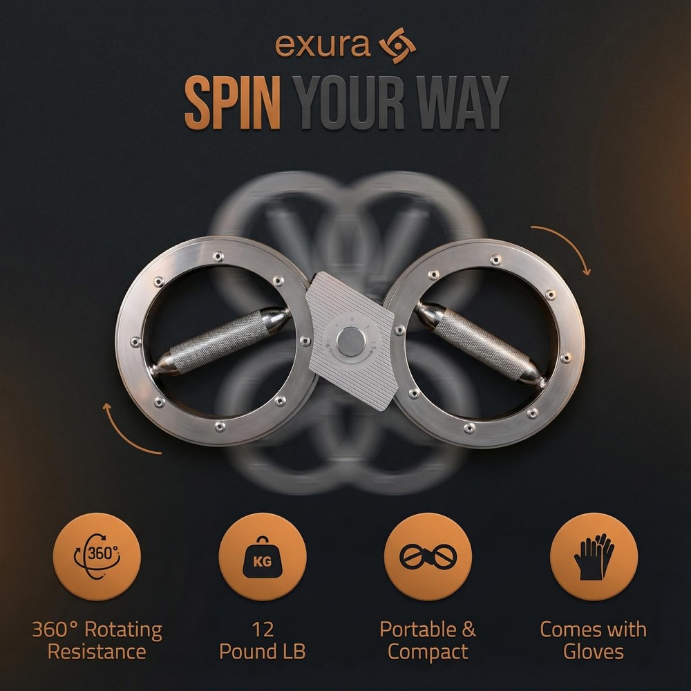 Spinning Rotator Burn Machine – Forearm Exerciser & Boxing Arm Rotation Train...