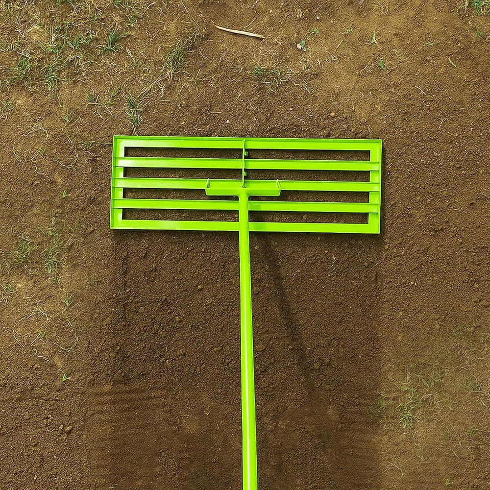 30" Stainless Steel Lawn Leveling Rake with Adjustable Handle for Easy Use