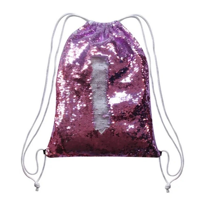 sublimation blank bag sequin drawstring bag sublimation backpack muti colors