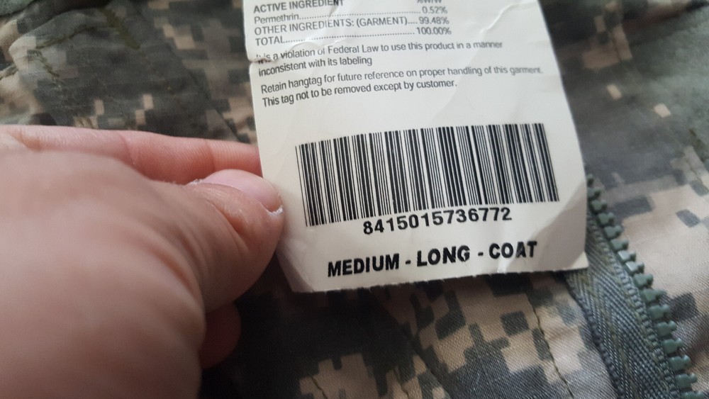 Army Combat Uniform Coat FR Medium Long Digital Camo NWT