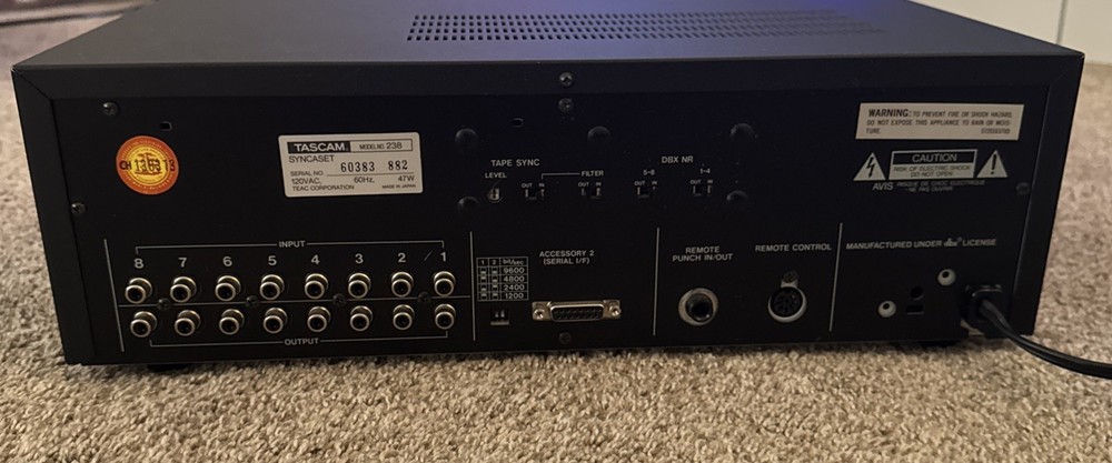 RARE Tascam 238 syncaset Read Description