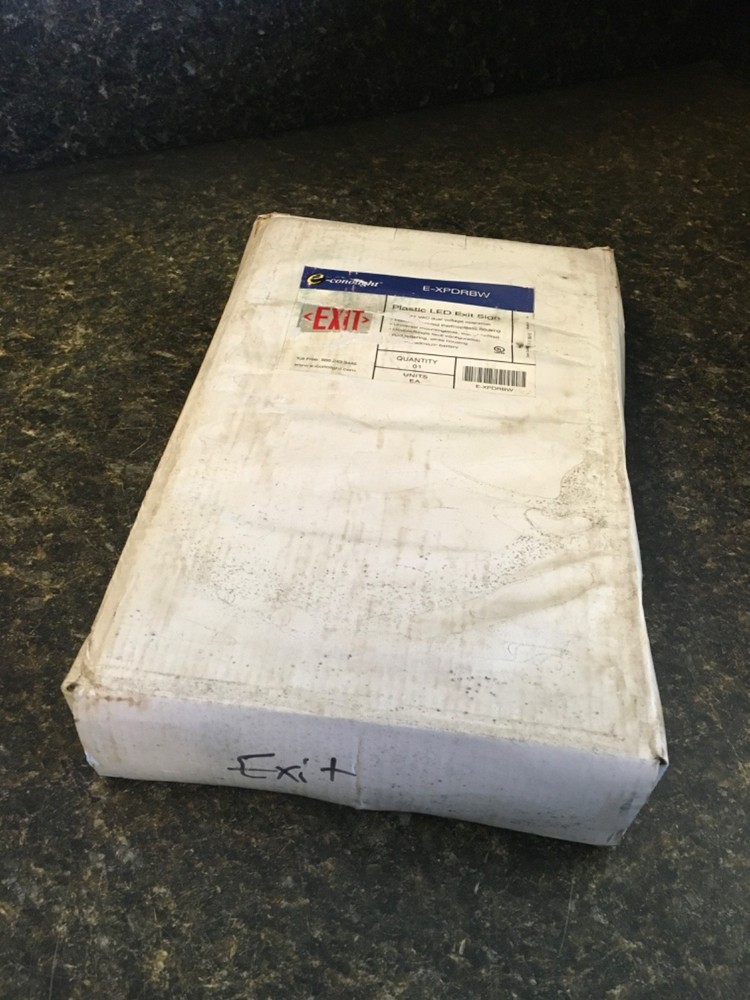 Econolight E-XPDRBW LED White Exit Sign