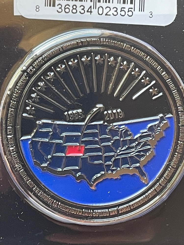 Coin US Space Command Challenge Coin - Color W/case