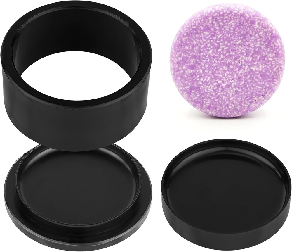 2.5Inch round Soap Shampoo Bar Mold, 3D Plastic Solid Bath Bomb Shower Steamer P