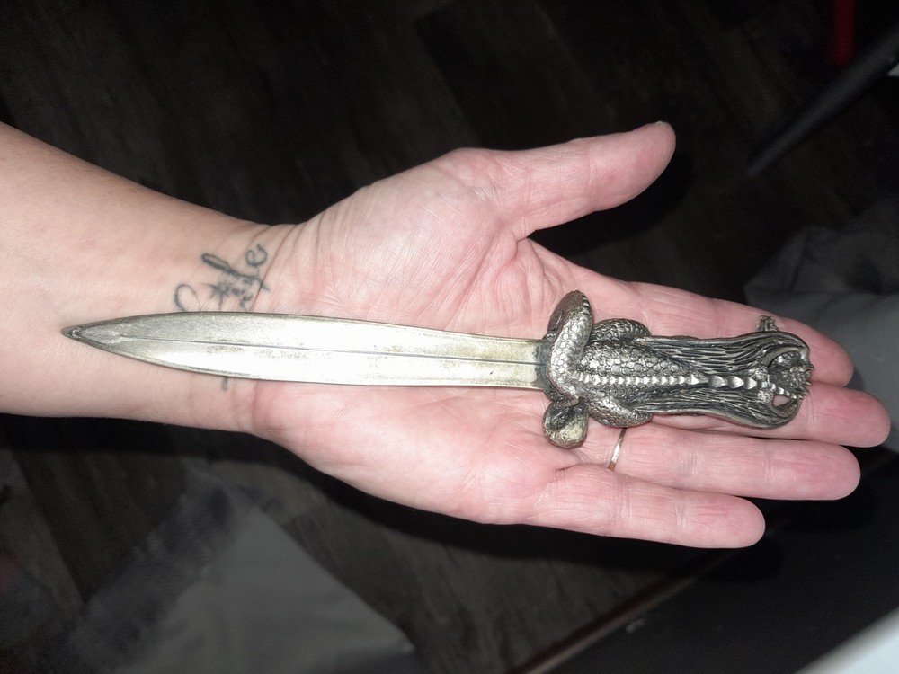 Myth and Magic heavy pewter letter opener