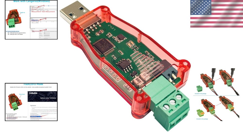 High-Performance USB to CAN Bus Adapter Compatible with SocketCAN - SH-C30A