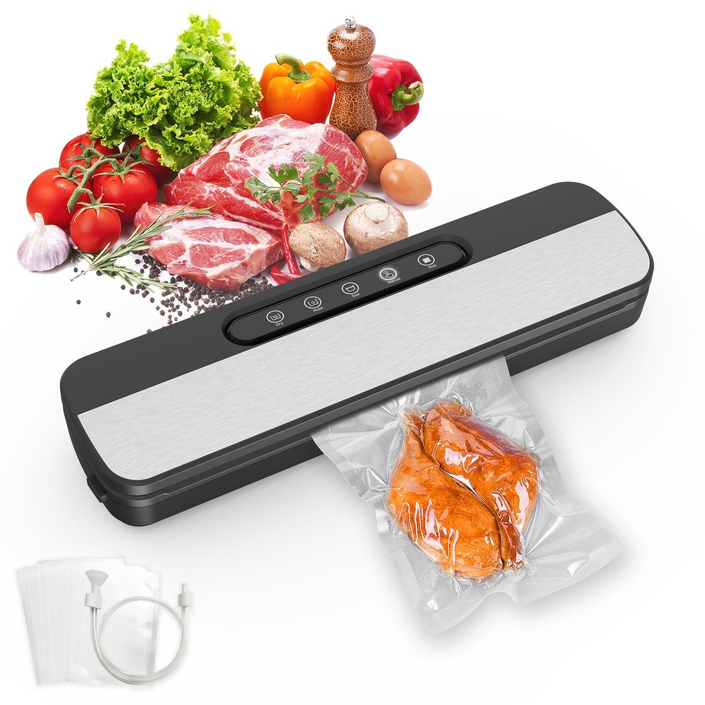 Automatic Food Vacuum Sealer, Silver,