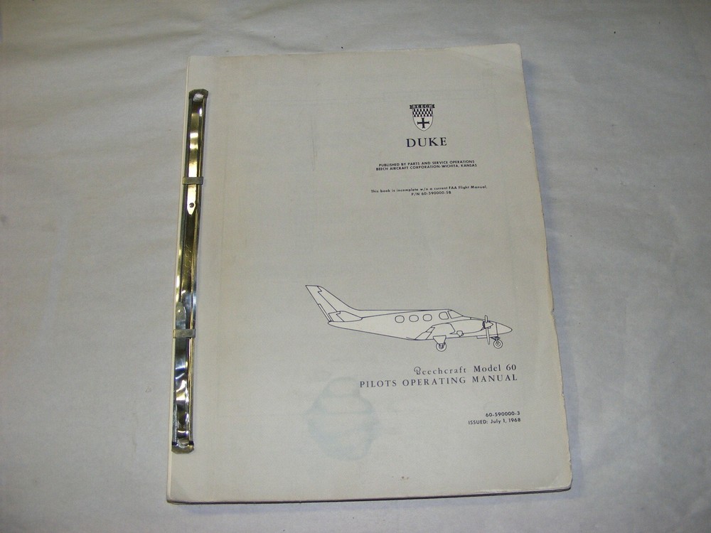 Beechcraft 60 Duke Pilots Operating Manual