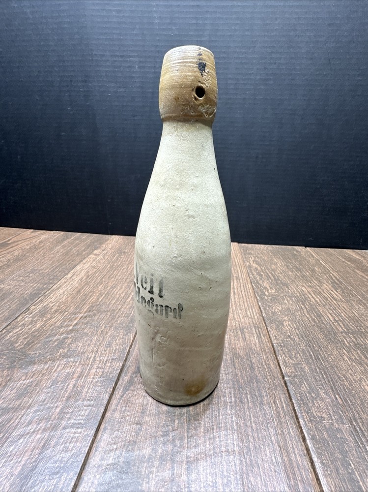 Vintage Glazed E.VEIL STONWARE BOTTLE