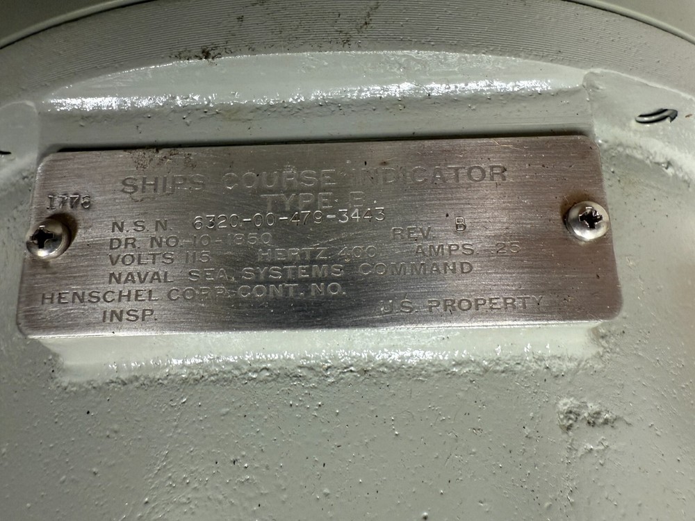 Vintage Large Henschel 16-1850 Ship Course Indicator – Navy Compass Display