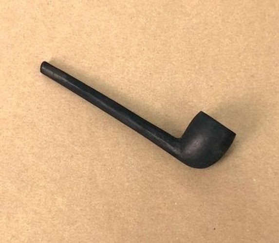 Historical Clay Pipe - Plain Style of Black Clay