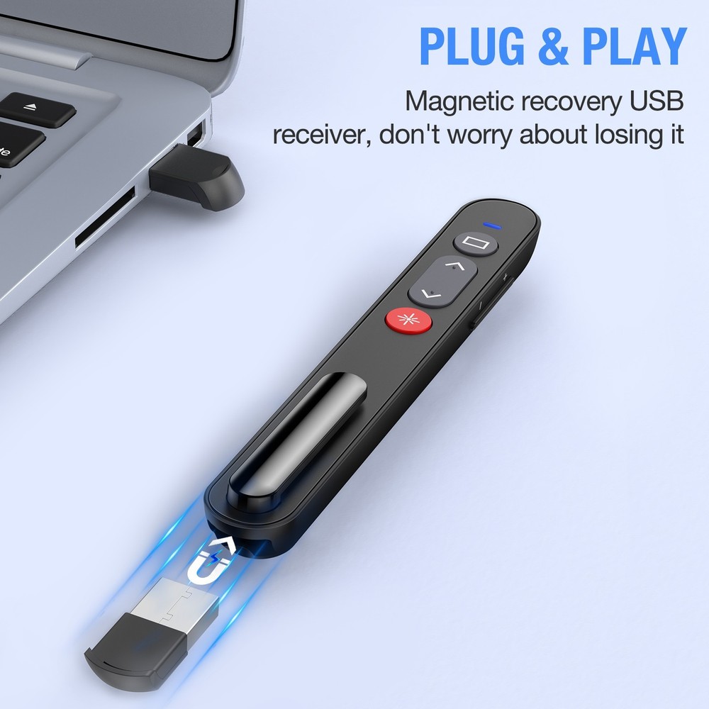 Laser Pointer for Presentations, Wireless Presenter Clicker for PowerPoint Slide