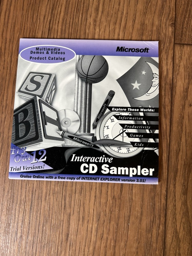 Microsoft Interactive CD Sampler Trial Version 1997 Microsoft 95 Windows 3.1